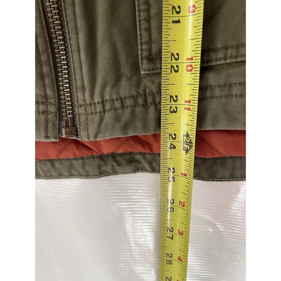 Duluth Trading co. Can Do Green Utility Vest Hiking Fishing Cargo Medium Canvas - Picture 6 of 7